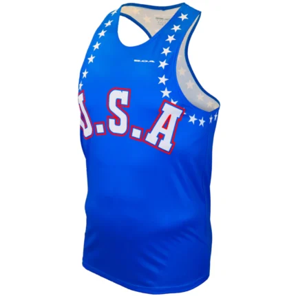 "Men's United States of America Singlet: Display national pride in this stylish and comfortable sleeveless top for men."
