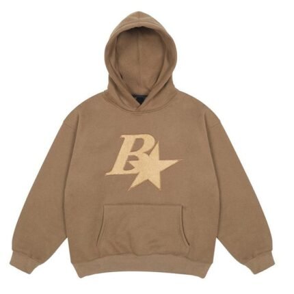 Elevate your style with the "Embroidered B" puff print hoodie, blending trendy puff print design with intricate embroidery for a chic and unique look.