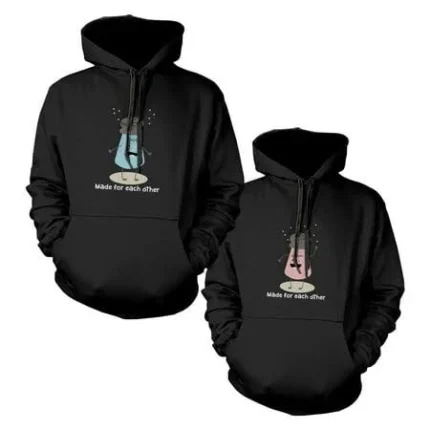 365 Printing Salt Couple Matching Hoodies, a playful and complementary choice for couples.