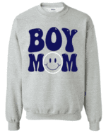 Boy Mom" Graphic Sweatshirt, a cozy and stylish sweatshirt celebrating the joys and adventures of being a mom to boys.
