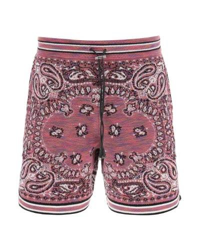 Bandana Jacquard Knit Bermuda Shorts by Amiri: Embrace streetwear elegance with these jacquard knit bermuda shorts featuring a bandana pattern.