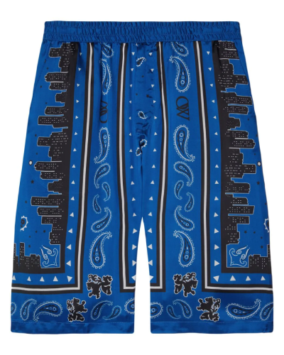 Bandana Paisley-Print Shorts: Embrace a stylish look with these shorts featuring a trendy paisley bandana print."