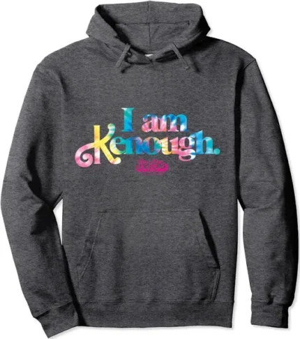 Barbie 'I Am Enough' Tie Dye Logo Pullover Hoodie, a colorful and empowering fashion statement.