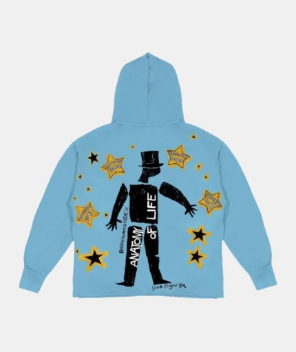 Barriers Duke Ellington Hoodie in Blue: Showcase timeless style with this blue hoodie paying homage to Duke Ellington.