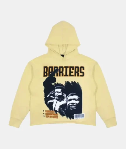 Barriers Fred Hampton Hooded Sweatshirt in Cream: Pay tribute to an icon with this cream-colored sweatshirt honoring Fred Hampton.