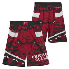 Big Face Jumbotron Mesh Shorts Chicago Bulls: Show your team spirit with these Chicago Bulls mesh shorts featuring the iconic Big Face Jumbotron design.