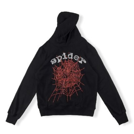 Black Spider Hoodie - a classic and versatile fashion piece for sleek and urban style.