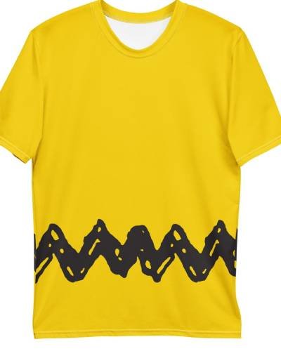 Charlie Brown Costume Adult T-Shirt: Embrace nostalgia and Halloween vibes with this adult-sized tee featuring a Charlie Brown costume design.