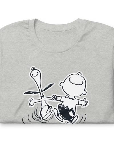 Charlie Brown & Snoopy Adult T-Shirt: Celebrate the iconic duo with this adult-sized tee featuring Charlie Brown and Snoopy in a classic and timeless design.