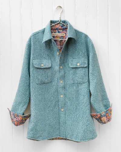 CPO Jacket in Blue-Green Tweed - a stylish and versatile jacket, perfect for adding a touch of sophistication to your casual wardrobe.