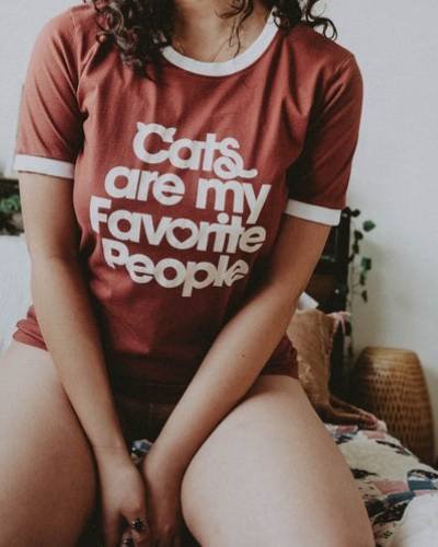 Cats Are My Favorite People Ringer Tee - A purrfectly charming and witty shirt celebrating the love for feline companions.