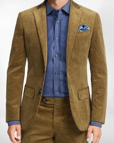 Step out in style with a classic corduroy coat jacket, a timeless piece for any wardrobe.