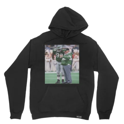 A tribute hoodie honoring the cultural excellence of Reggie White, featuring a unique design that blends comfort and style.