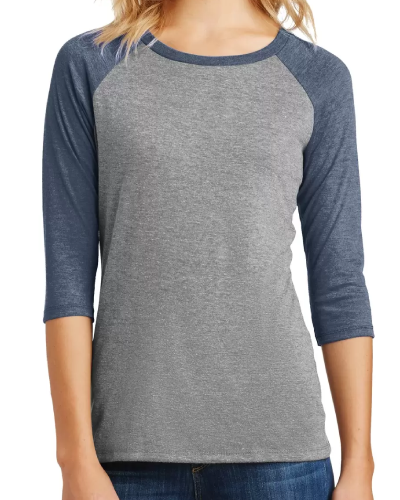 Discover comfort and style with the District Made Ladies Perfect Tri-Blend Raglan, a versatile and fashionable choice featuring a tri-blend fabric for the perfect blend of softness, durability, and trendiness.