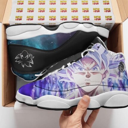 Ignite the court with the transcendental power of Dragon Ball's Goku Ultra Instinct Whis Symbol basketball shoes