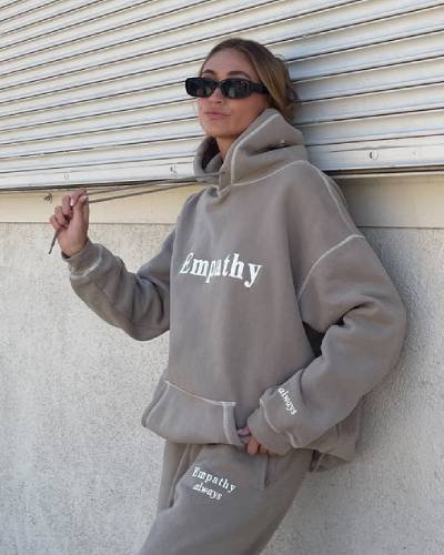 Empathy Always Latte Hoodie - A cozy and stylish hoodie spreading a message of empathy, because kindness is always in fashion.