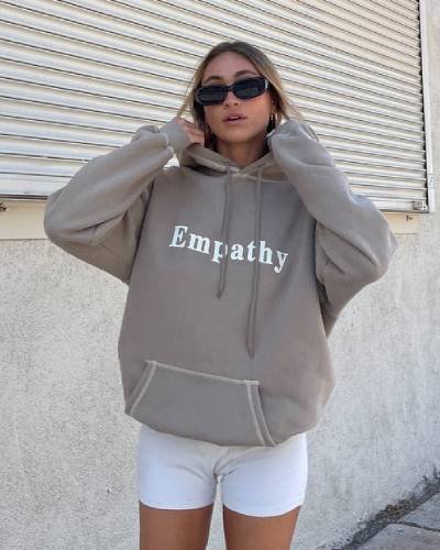 Empathy Always Latte Hoodie - A cozy and stylish hoodie spreading a message of empathy, because kindness is always in fashion.