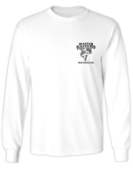 Fillet & Release" Long Sleeve in White, a clean and classic design for anglers promoting the catch-and-release ethos.