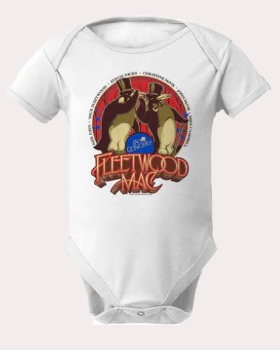 Fleetwood Mac In Concert Onesie: Rock your fandom with this onesie featuring a stylish 'Fleetwood Mac In Concert' design for ultimate comfort and music-inspired fashion.
