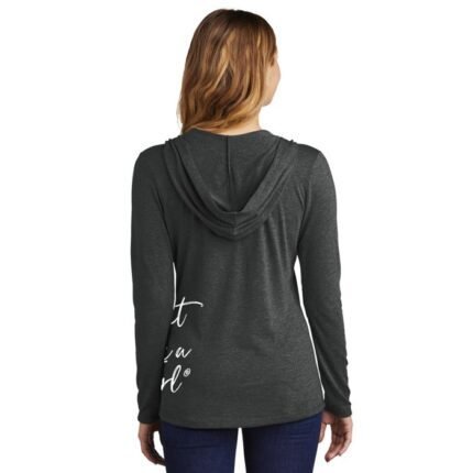 Fight Like a Girl Side Script Women's Hooded Long Sleeve T-Shirt: Embrace strength and style with this empowering hooded tee, featuring side script.