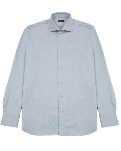 Indulge in elegance with the Finamore Napoli Cotton Cashmere Shirt in Light Blue, a refined blend of comfort and style for a timeless and sophisticated look.