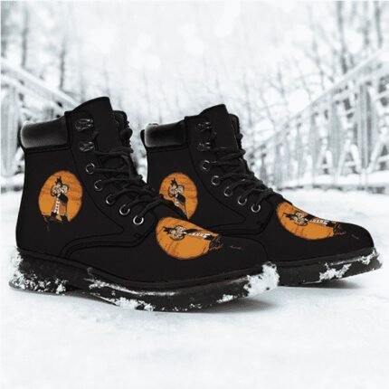 Step into the timeless legacy of Grandpa Gohan with Baby Goku Black All-Weather Boots – a journey through the seasons of strength and familial bonds.