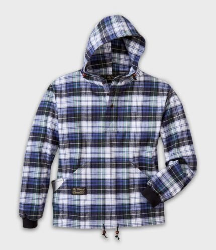 A comfortable hooded flannel pullover, perfect for casual days and chilly evenings.