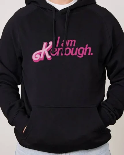 I Am Enough Hoodie in Black, a sleek and empowering fashion statement.