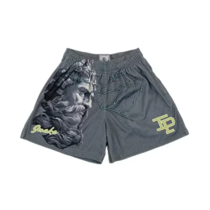 Inaka Zeus Gray Shorts - elevate your training with these stylish and high-performance athletic shorts in cool gray.