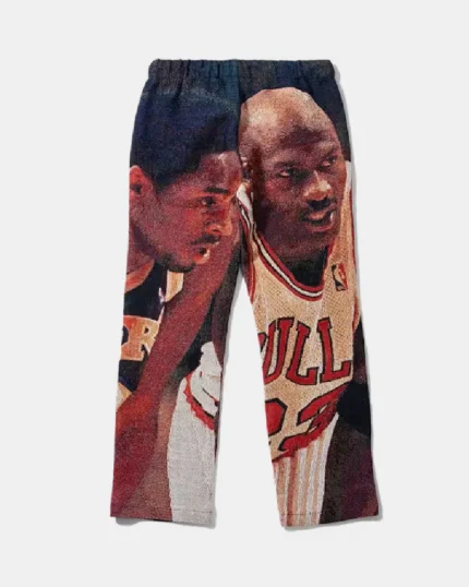 Jordan Tapestry Pants," a stylish and sporty pair of pants featuring a tapestry design inspired by the iconic Jordan brand for a trendy and athletic fashion statement.