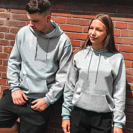 Custom embroidered hoodies for couples, a personalized and stylish choice for matching outfits.