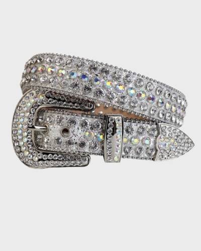 Luxe International Silver Diamond Belt 23, a glamorous and elegant accessory for a luxurious ensemble.