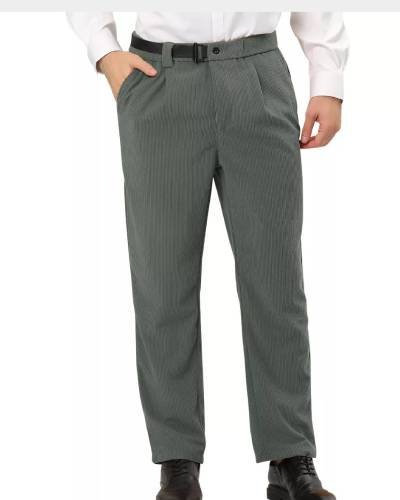 Classic Lars Amadeus Men's Corduroy Pleated Dress Pants, combining timeless style and comfort with a pleated design and corduroy fabric, perfect for a polished and sophisticated look.