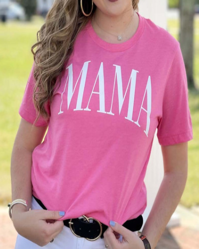 Mama" Bella Canvas Shirt, a versatile and comfortable t-shirt designed for moms who prioritize style and comfort.