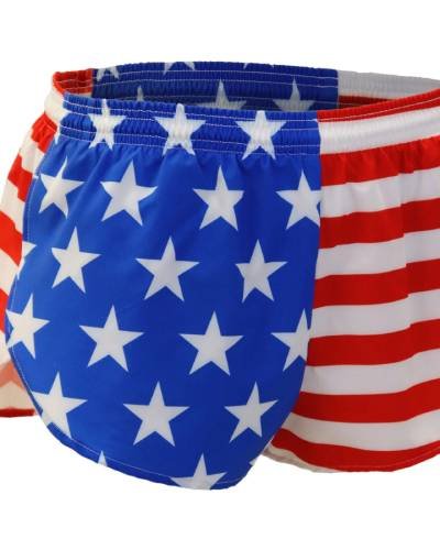 "Men's American Flag 1" Elite Split Shorts: Showcase patriotism and style in these comfortable and trendy split shorts."