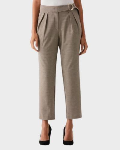 Introducing the New Petite Pleated Pant with Self Fabric Belt, a sophisticated and versatile addition to your petite wardrobe. Elevate your style effortlessly with these chic pleated pants, complete with a matching belt for a polished and on-trend look.