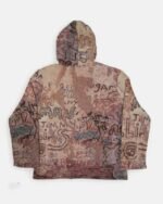 A tapestry woven hoodie, a playground of memories, threads intertwining tales of innocence, laughter, and timeless joy.