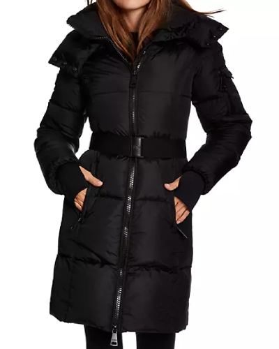 Noho Belted Matte Shell Down Puffer Coat - a trendy and chic puffer coat with a belted design, featuring a matte shell for a fashionable winter look.