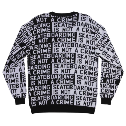 Make a statement with the 'Not A Crime' Crew Sweater Santa Cruz Men's Shirt, featuring bold graphics and urban style that defies convention and celebrates individuality.