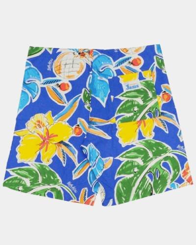 Original Jams Shorts in Pineapple Hibiscus Blue - infuse tropical vibes into your casual summer wardrobe with style.