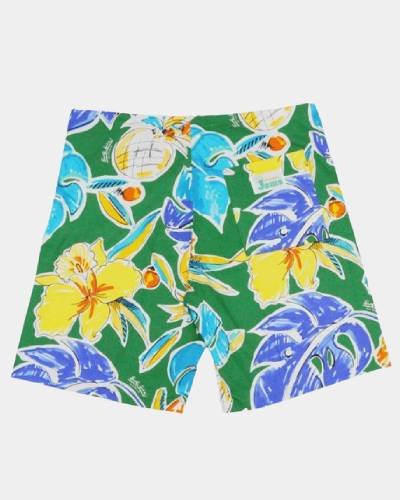 Original Jams Shorts in Pineapple Hibiscus Green - embrace tropical vibes with these stylish and vibrant summer shorts.