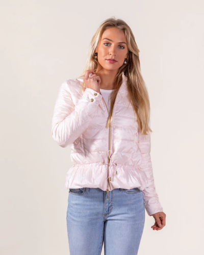 Peplum Puffer Jacket - a stylish and feminine puffer jacket with a peplum design, adding a touch of flair to your winter wardrobe.