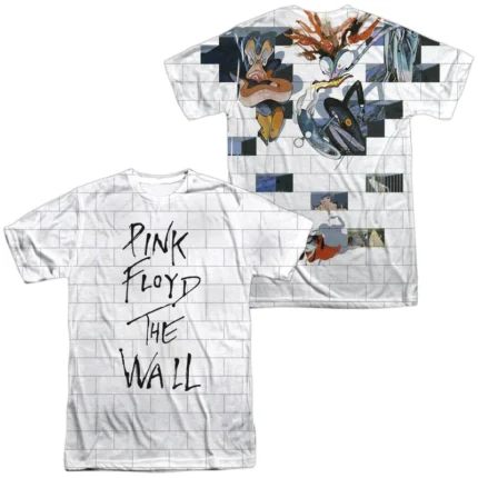 Pink Floyd "The Wall" Sublimation T-Shirt featuring iconic album artwork and vibrant colors.
