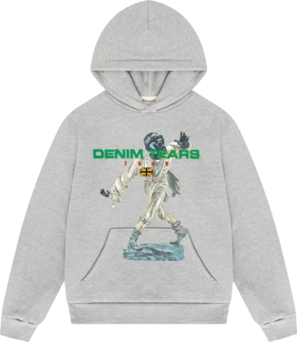 Porcelain Figure Hoodie in Grey: Embrace unique style with this grey hoodie featuring a 'Porcelain Figure' design for a fashionable and distinctive look.