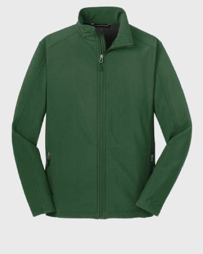 A stylish and functional Port Authority Core Soft Shell Jacket, featuring a sleek design with water-resistant fabric, perfect for any weather.