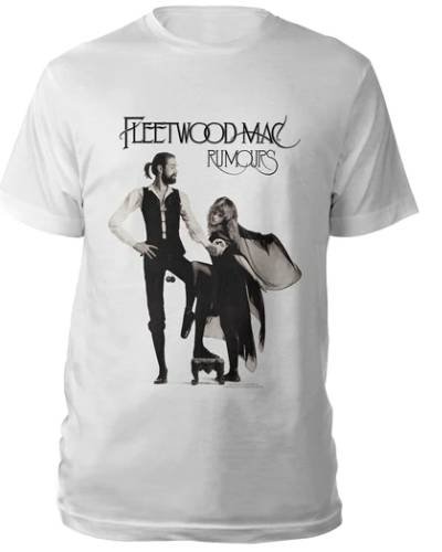 Rumours T-Shirt: Embrace the iconic with this 'Rumours' t-shirt, paying homage to the timeless album by Fleetwood Mac for a stylish and music-inspired look.