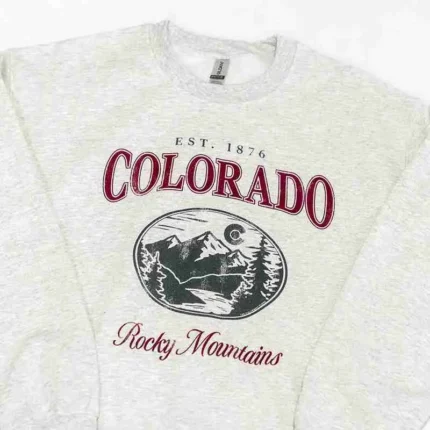 Rocky Mountain Collegiate crewneck sweatshirt, perfect for showcasing collegiate pride with style and comfort.