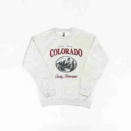 Rocky Mountain Collegiate crewneck sweatshirt, perfect for showcasing collegiate pride with style and comfort.