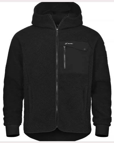 Sherpa Hoodie for Men in Caviar - a cozy and stylish addition to your winter wardrobe.
