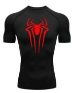 Spider-Man" Short Sleeve Compression Shirt, a lightweight and dynamic athletic garment inspired by the iconic superhero for a comfortable and stylish workout.